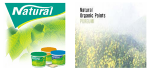 Products which use natural elements for environmental claims